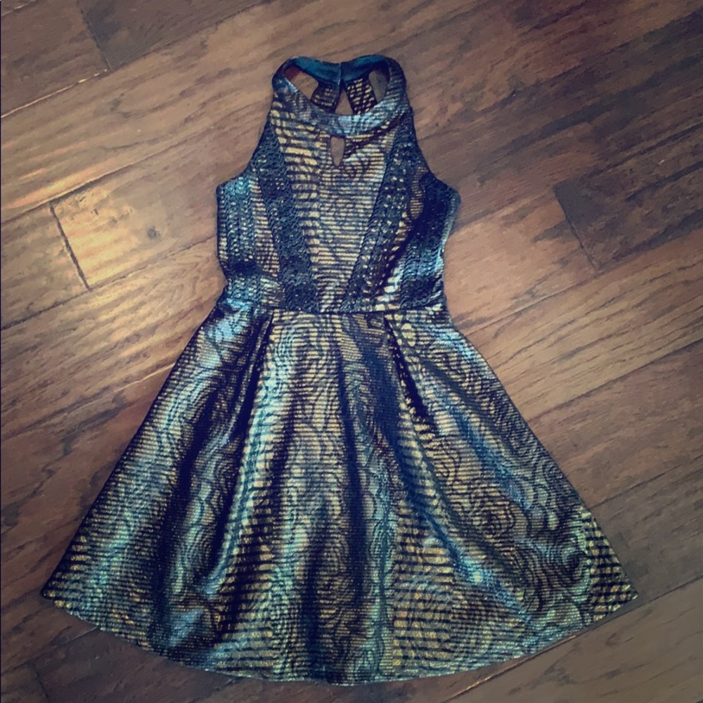 GB Girls Black & Gold Dress